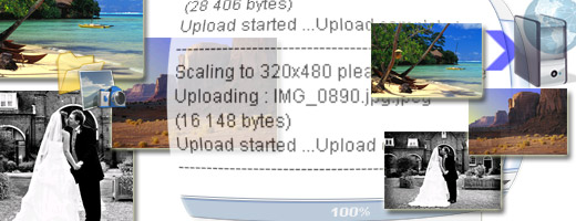 scale image and upload with java applet
