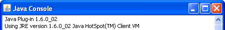Java console running